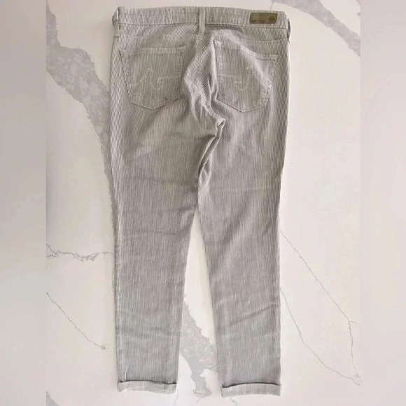 AG Adriano Goldschmied The Stilt Roll-Up Striped Cigarette Jeans Women’s 27R EUC - Picture 6 of 11